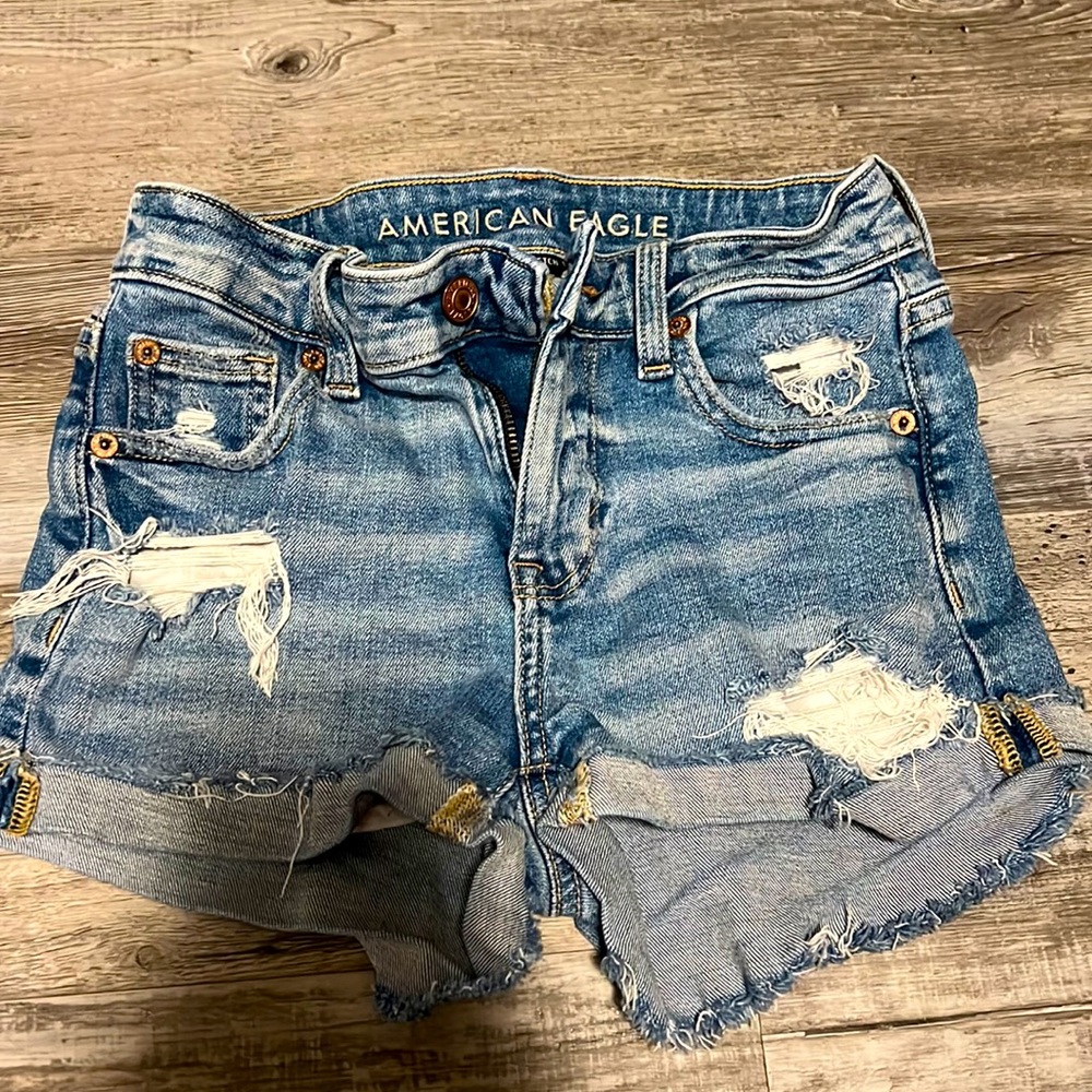 american eagle outfitters jean shorts, stretchy, and comfortable